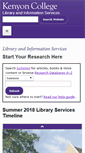 Mobile Screenshot of lbis.kenyon.edu